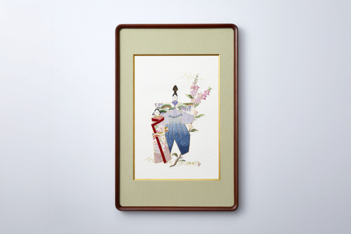 ＜江戸刺繍＞ 刺繍額「ひな」 275,000円(現品限り)