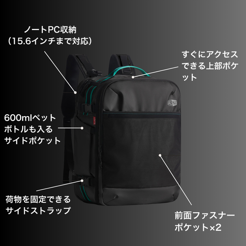 専用ポケット多数