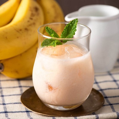牛乳で作った「バナナミルク」