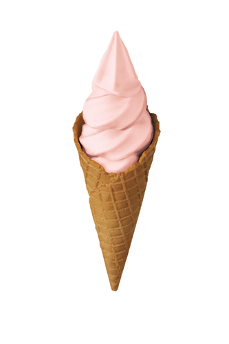 練乳あまおういちごソフト　単品画像（コーン）