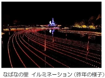 近鉄長島駅に急行を臨時停車、「なばなの里」への直通バスを運行！