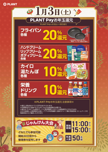 1月3日(土)イベント