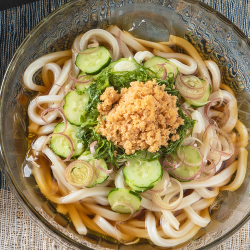 「しゃけめんたいの冷やしうどん」