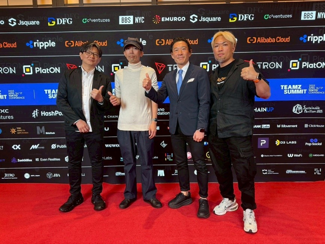 写真右側（右から）Aro Kondo（CEO & Co-Founder / THXLAB）、宮城 教和（DXコンサルティング統括部統括部長 株式会社サステナブルパビリオン２０２５ 社外取締役 / 株式会社マクニカ）、木村 匡孝（代表取締役 / 株式会社サステナブルパビリオン２０２５）、モデレーター：樋口 雄哉（バイオメトリクス・ビジョンAI統括部ディレクター兼web3 Thought Leader / NEC）