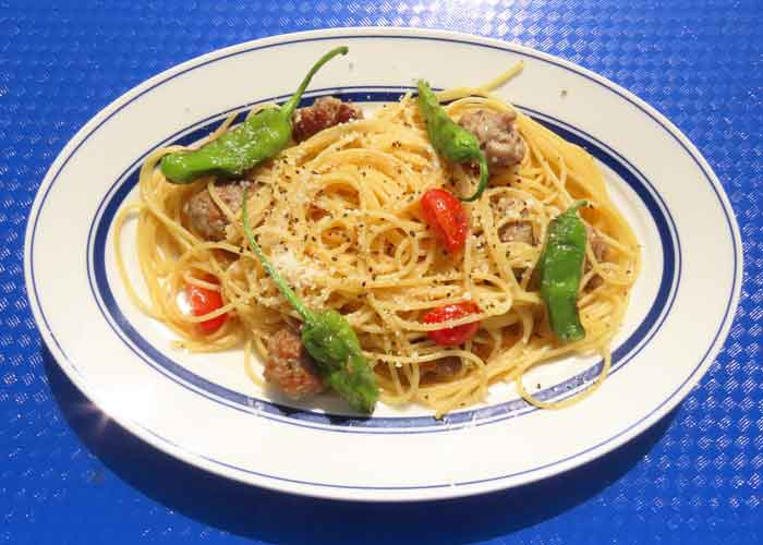 サルシッチャとミニトマトのスパゲティ &yen;1500