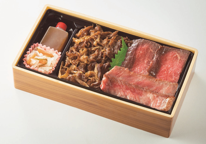 【カイロ堂】佐賀牛サーロインと赤身ステーキ&すき焼き弁当
