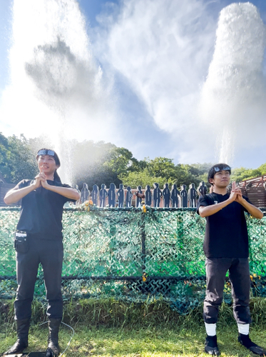 ▲&ldquo;印&rdquo;を結んで、忍術発動！