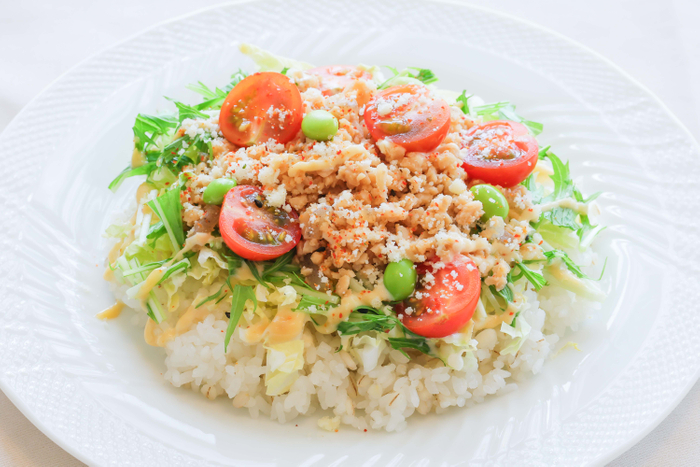 大豆3拍子&hearts;糀味噌風味のタコライス