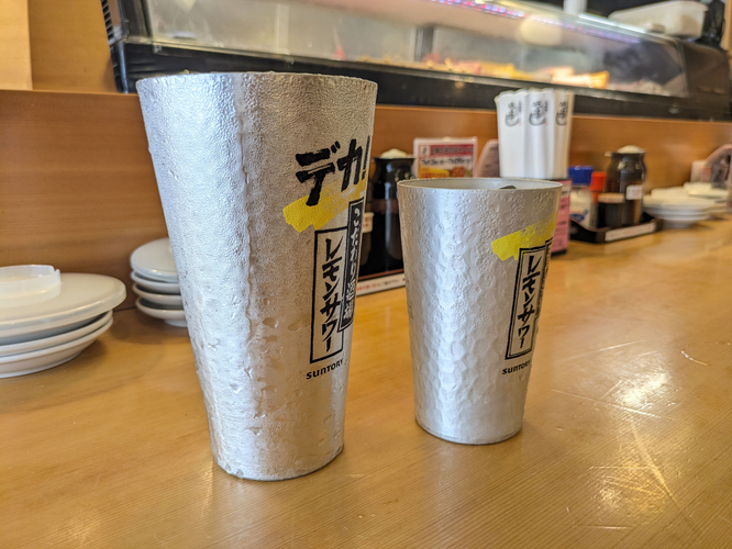 タンブラー比較(カウンター席)