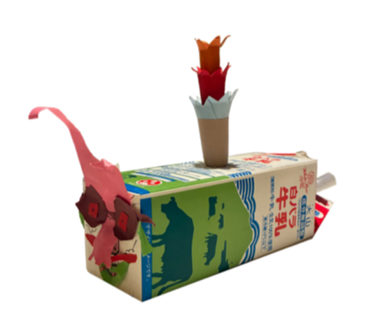 牛乳パックでつくるオリジナル楽器づくり