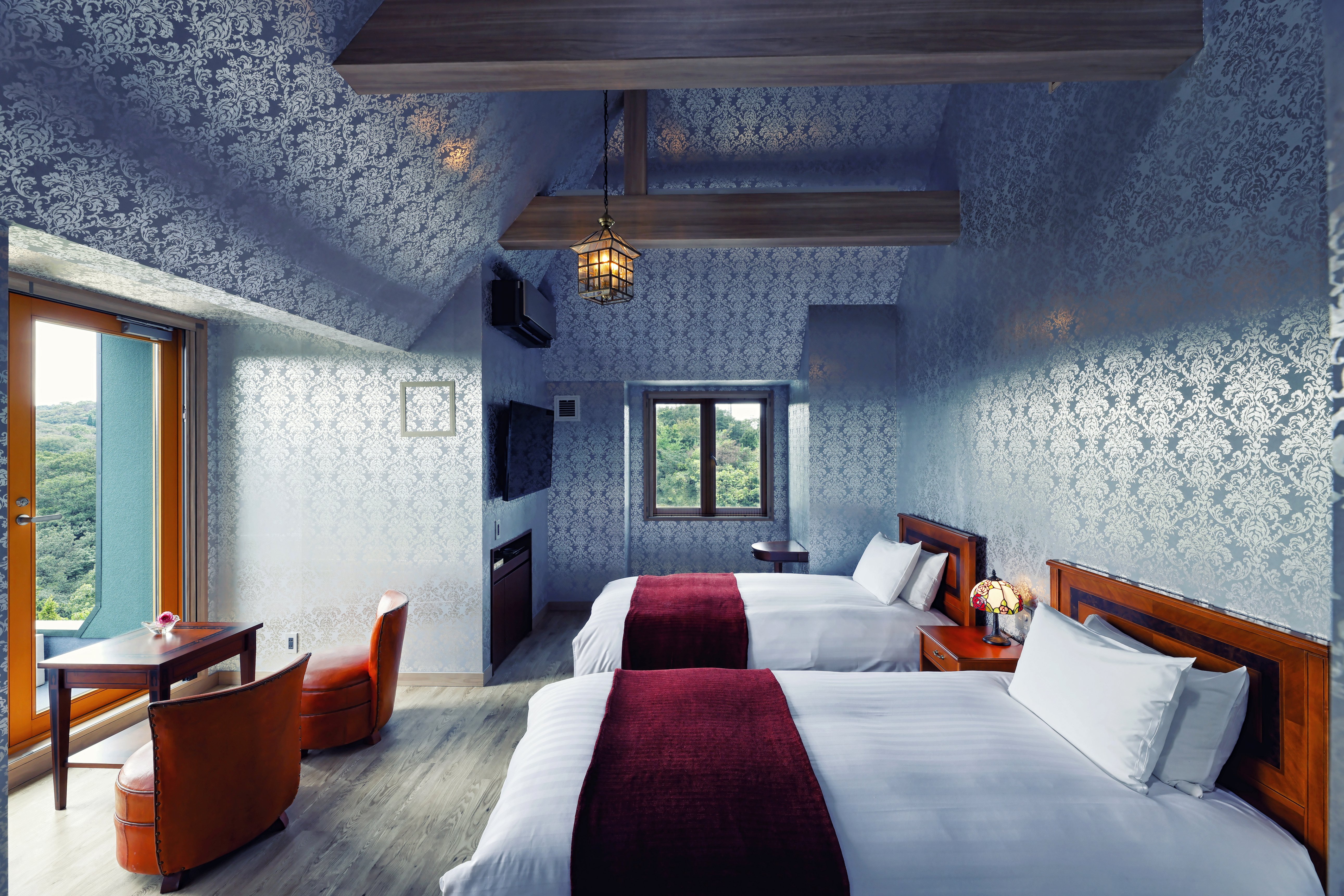 ▲「Auberge フレンチの森」で宿泊