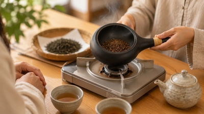 ほうじ茶焙煎体験