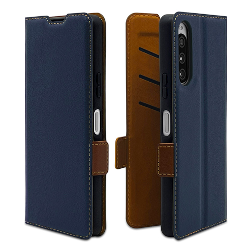 ネイビー&times;ブラウン