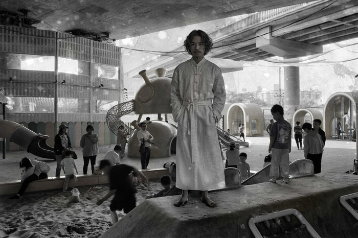 「子供と戯れる李白」／チー・ユーチェン