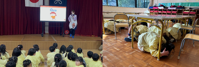 令和5年（2023年）11月実施の「地震・火災・避難訓練」の様子