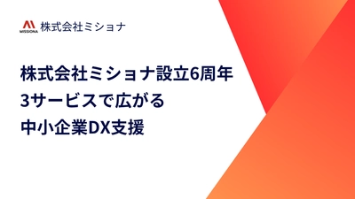 ミショナ設立6周年！中小企業DXを支援する3サービスの成長と展望