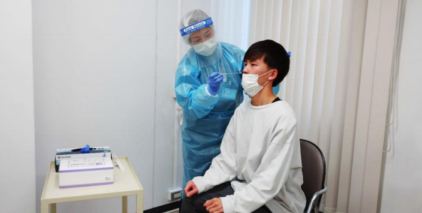 キャンパス内での抗原検査(イメージ)
