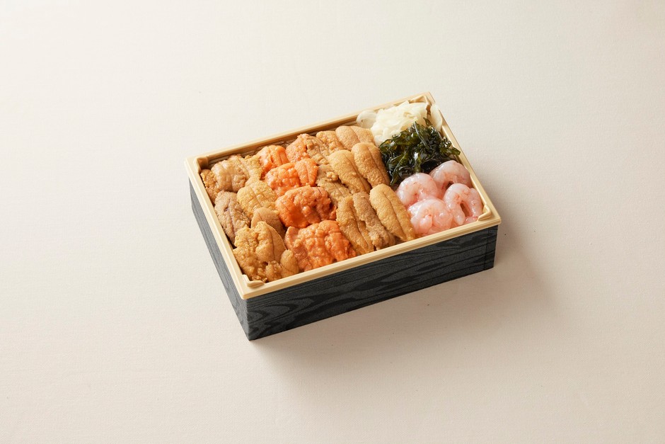 【うに専門店 世壱屋】余市産ムラサキうに・サロマ産バフンうに食べ比べ弁当