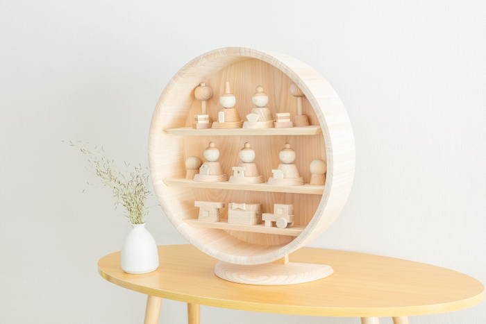 ～円形台座五人雛飾り～