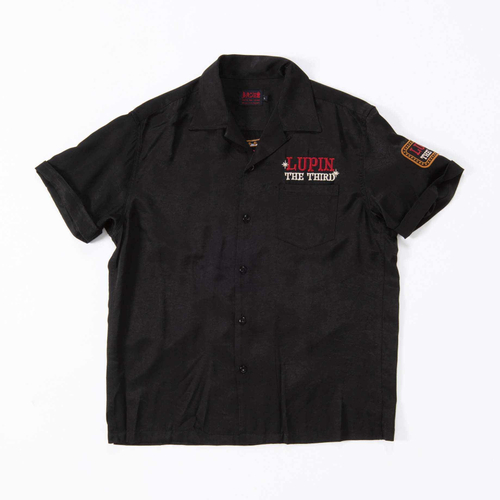 開襟シャツ(黒)フロント