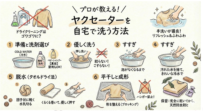 ヤクニットのお洗濯術