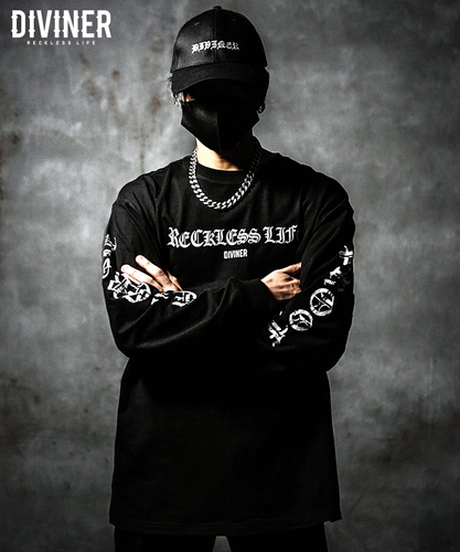 【BlackLetter】 Sleeveprint L/tee