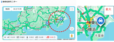 <渋滞情報表示画面>
