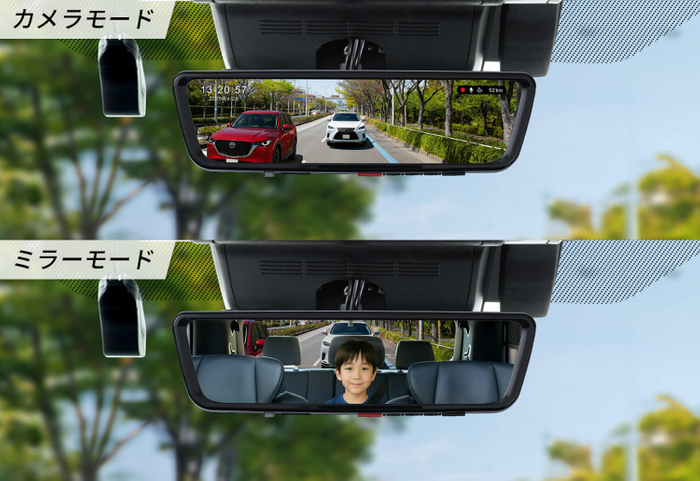 カメラモードとミラーモード