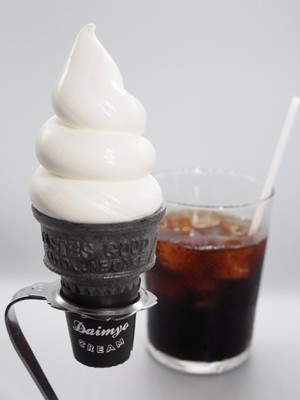 ソフトクリームとコーヒーの相性抜群