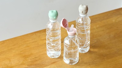 ペットボトルに簡単に付けられる