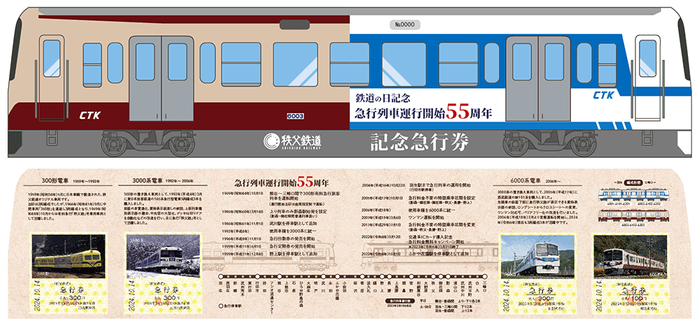「鉄道の日記念 ~急行列車 運行開始55周年~ 記念急行券」イメージ1