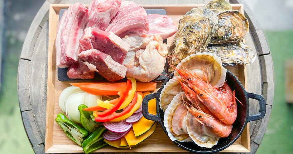 海鮮とお肉が両方楽しめる「premium BBQ」のイメージ