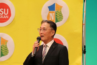 「3者が正三角形の形で姶良市に根付く人づくりを」と話す髙橋校長