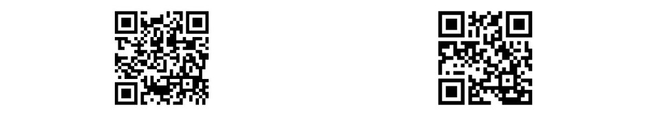 ふくしままっぷ友の会Instagram二次元コード／ふくしままっぷ友の会Webサイト二次元コード