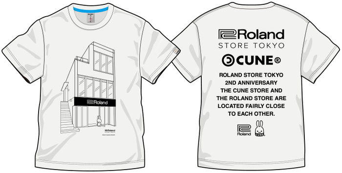 Roland Store Tokyo &times; CUNE T-Shirt (WHITE)デザインイメージ