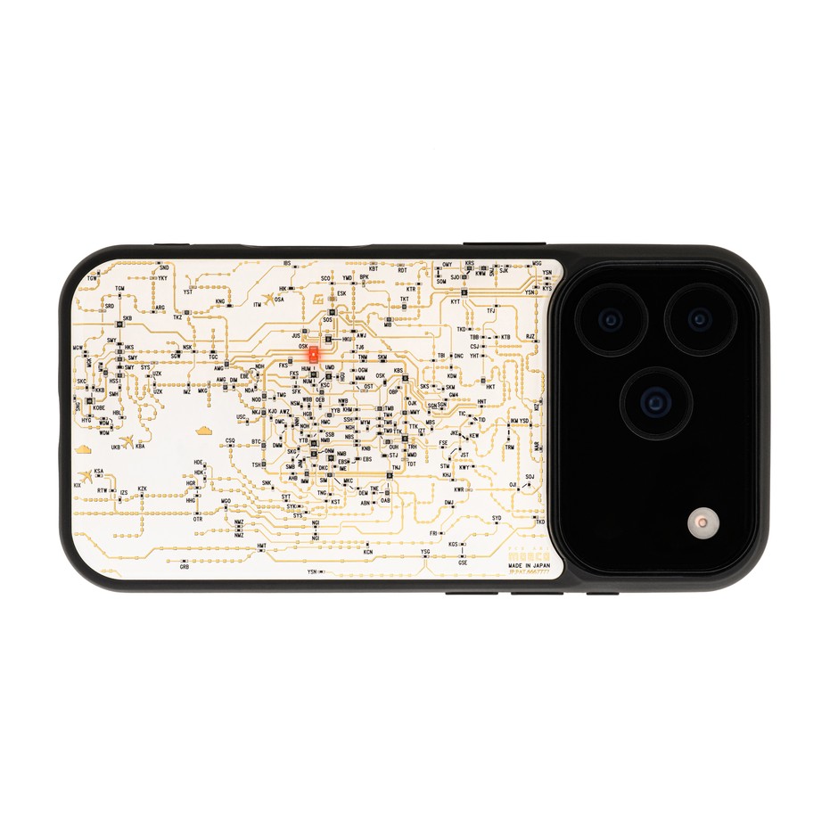 FLASH 関西回路線図 iPhone 17/18 Proケース　白