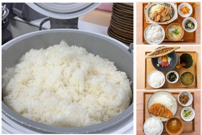 常総いなほ食堂 定食のご飯がおかわり自由