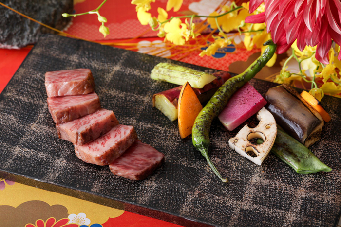 能登牛 サーロイン／本日の焼き野菜　