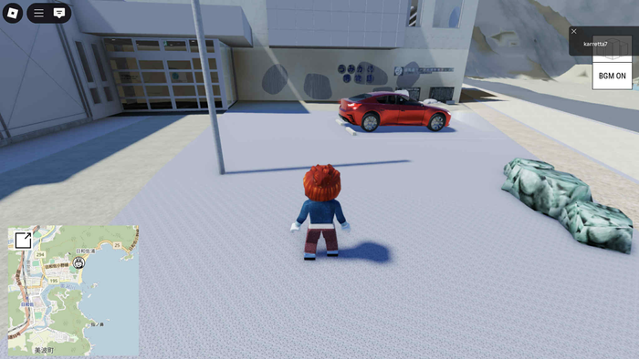 メタバース空間で日和佐うみがめ博物館カレッタを訪れる馬渕氏