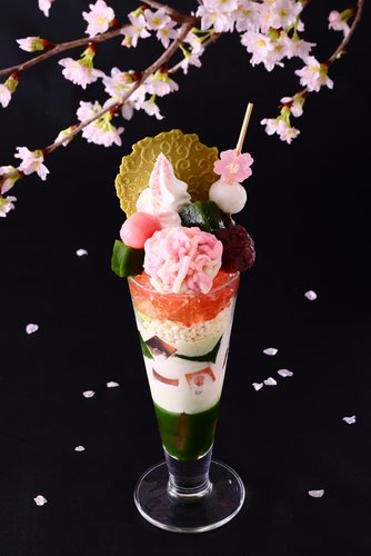 さくら抹茶パフェ