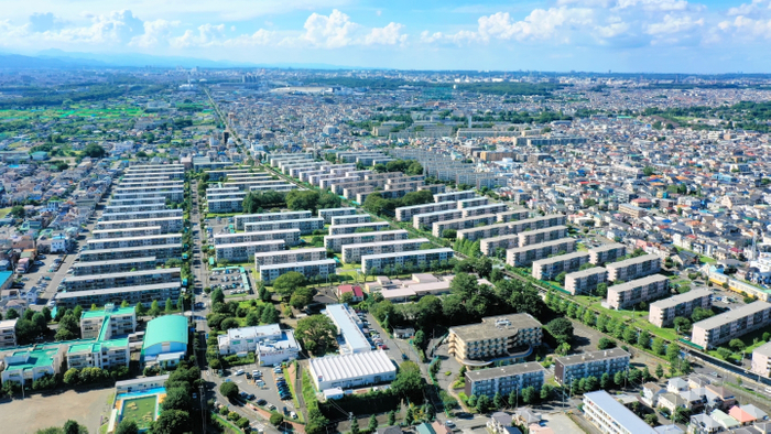 総戸数約2,500戸の相武台団地