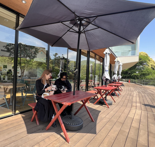 ゆったり過ごせるテラス席