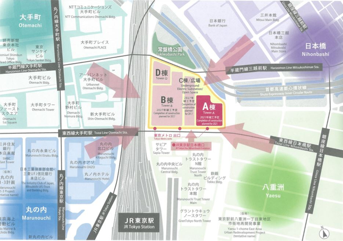 JR東京駅日本橋口、目の前の開催場所