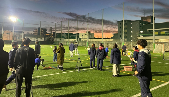 令和7年（2025年）のキッズラクロス体験会の様子