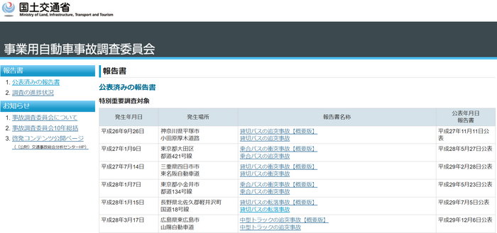 事業用自動車事故調査委員会