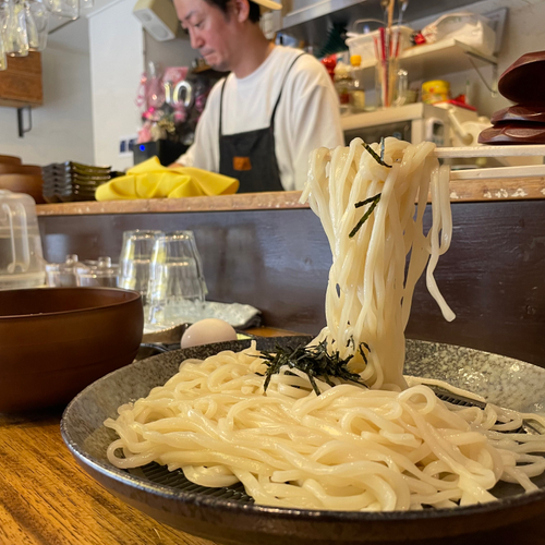 特注の細平生うどん