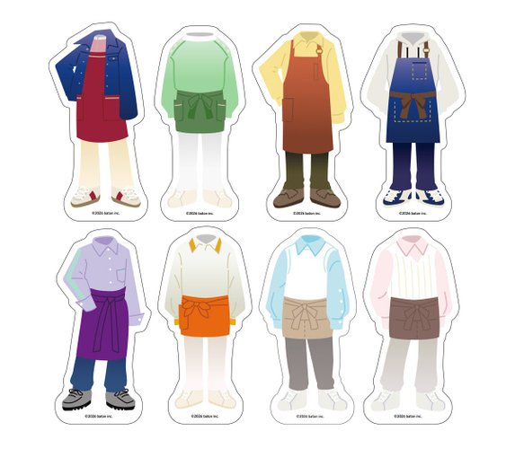 QuizKnock10周年 衣装ステッカー コラボカフェVer.(全8種)　各800円(税込)