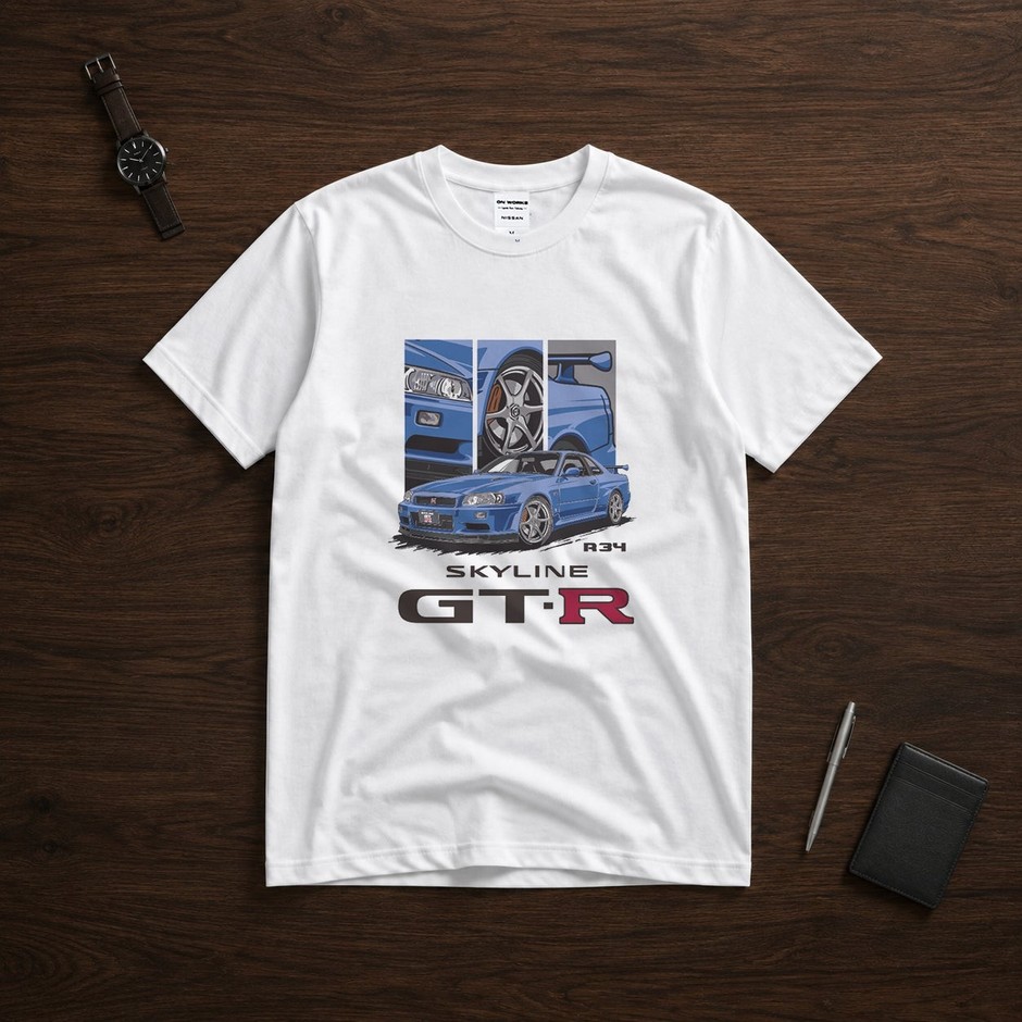 SKYLINE GT-R (R34) Tシャツ