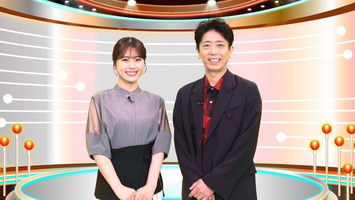 MCの後藤輝基(フットボールアワー)と渋谷凪咲