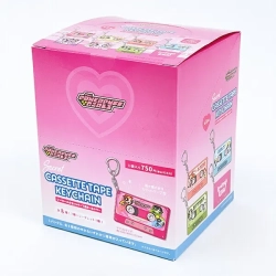 レトロなデザインがキュートでおしゃれ！パワーパフガールズ のカセットテープ型キーホルダーコンプリートBOX